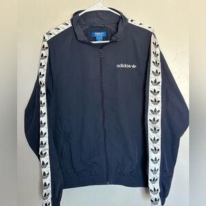Adidas Men's‎ Navy Windbreaker with White Accents size small